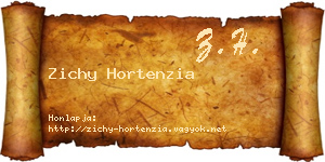 Zichy Hortenzia névjegykártya